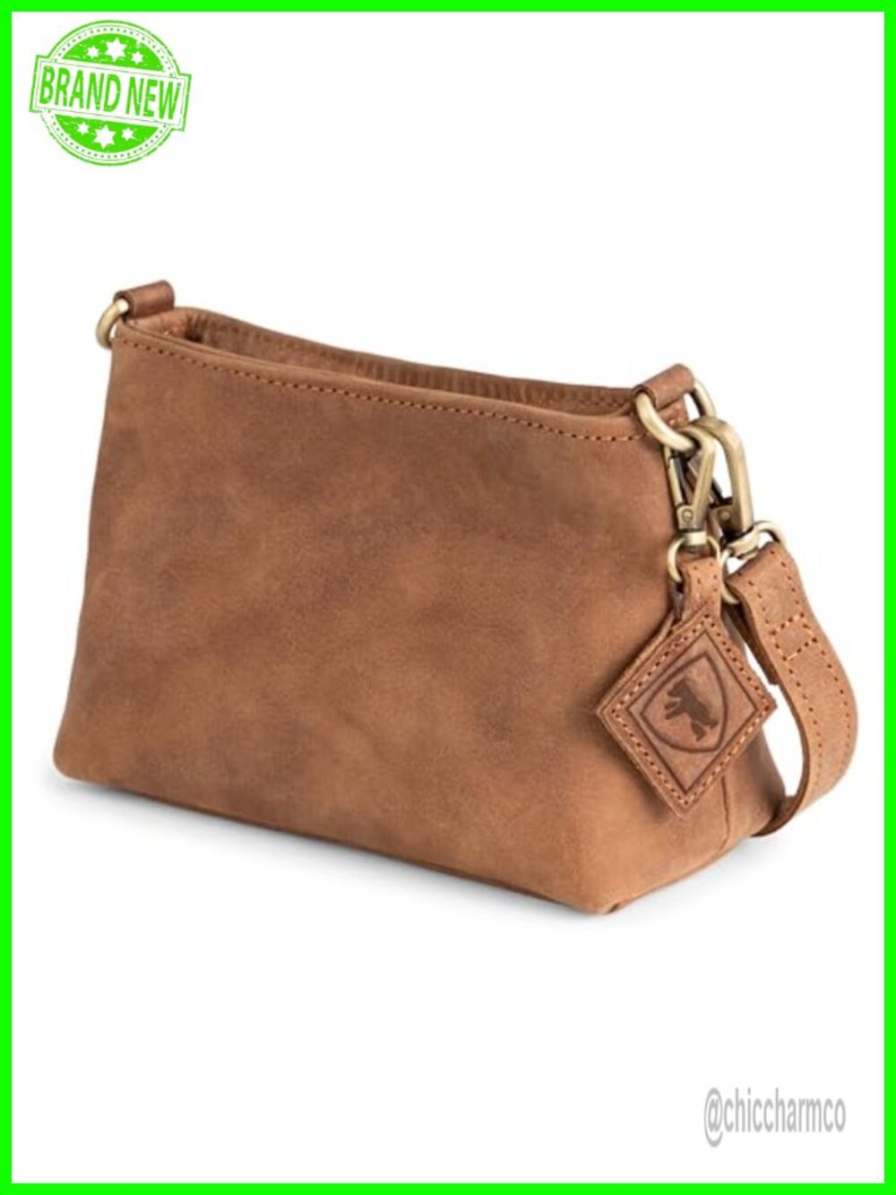 Full Grain Buffalo Leather Crossbody Bag Mini Handcrafted Shoulder Purse